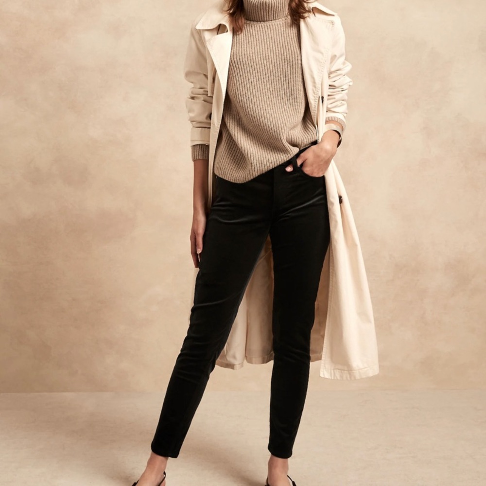Banana Republic Petite Mid-Rise Skinny Stretch-Corduroy Pant